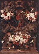 Daniel Seghers Floral Wreath with Madonna and Child Spain oil painting reproduction